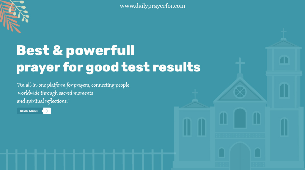 Prayer For Good Test Results