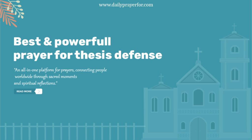 sample prayer before thesis defense