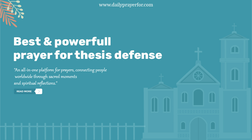 prayer for a good thesis defense