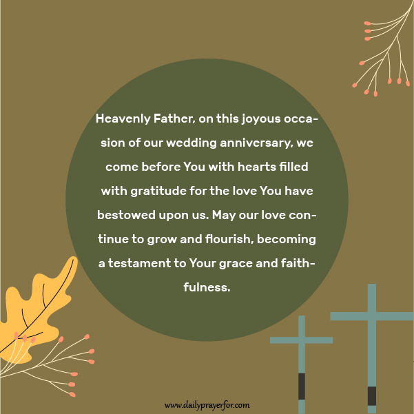Wedding Anniversary Prayers and Wishes